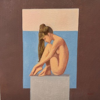 Nude on cube